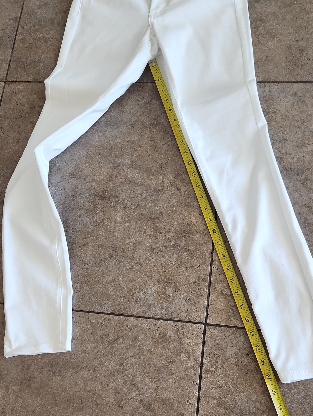 White Women's Slim Stretch Jeans - Picture 11 of 14